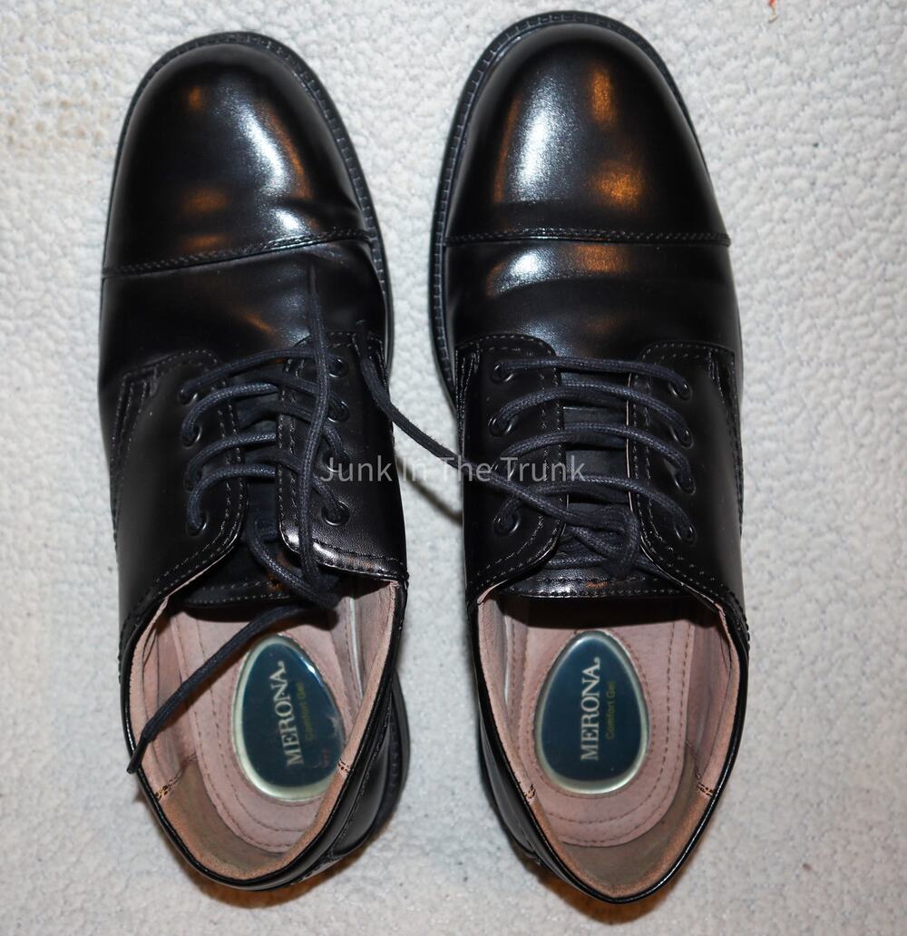 Merona Comfort Gel black cap-toe oxford dress shoes size 11